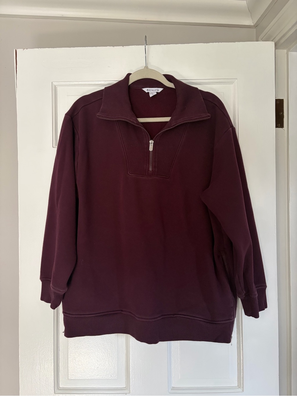 Athleta cozy Karma 1/4 Zip Pullovers sweatshirt size large